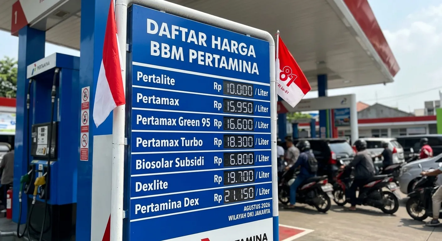 Daftar Harga BBM Usai Peringatan HUT Ke-81 RI: Pertalite Tetap Rp10.000, Pertamax Mulai Rp15.950 per Liter